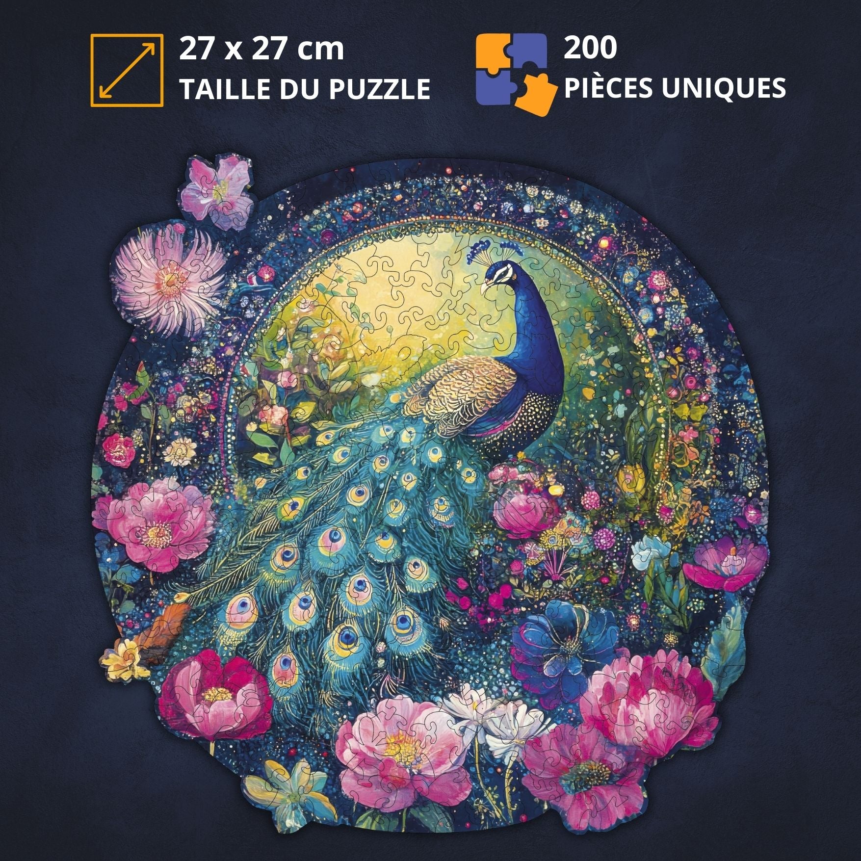 Jardin du paon  Puzzle en bois