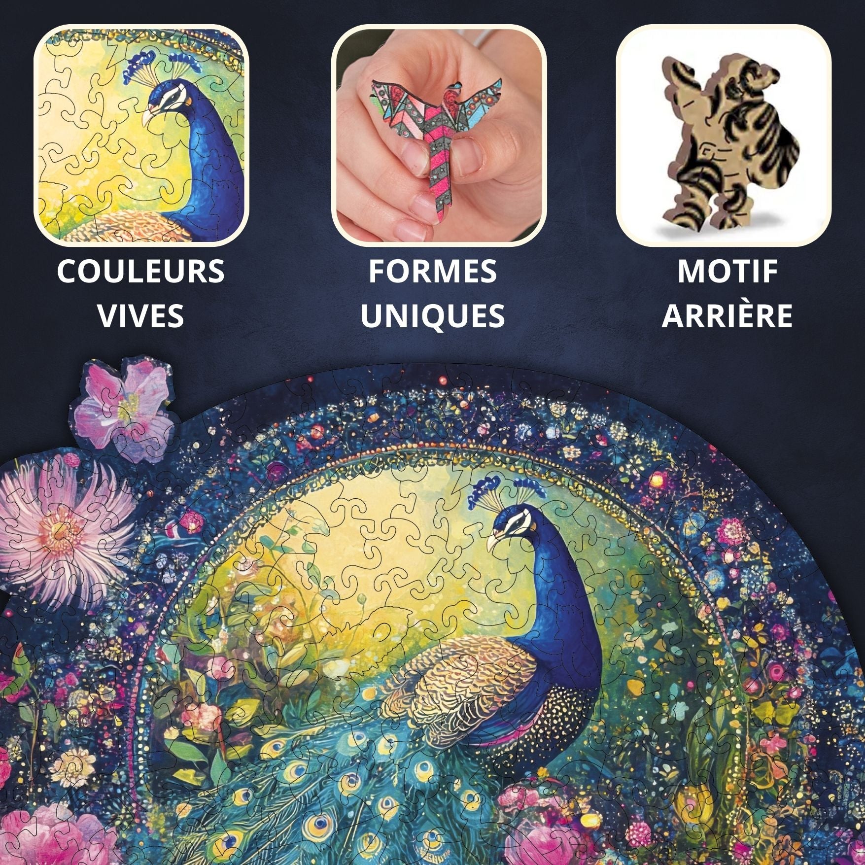 Jardin du paon  Puzzle en bois