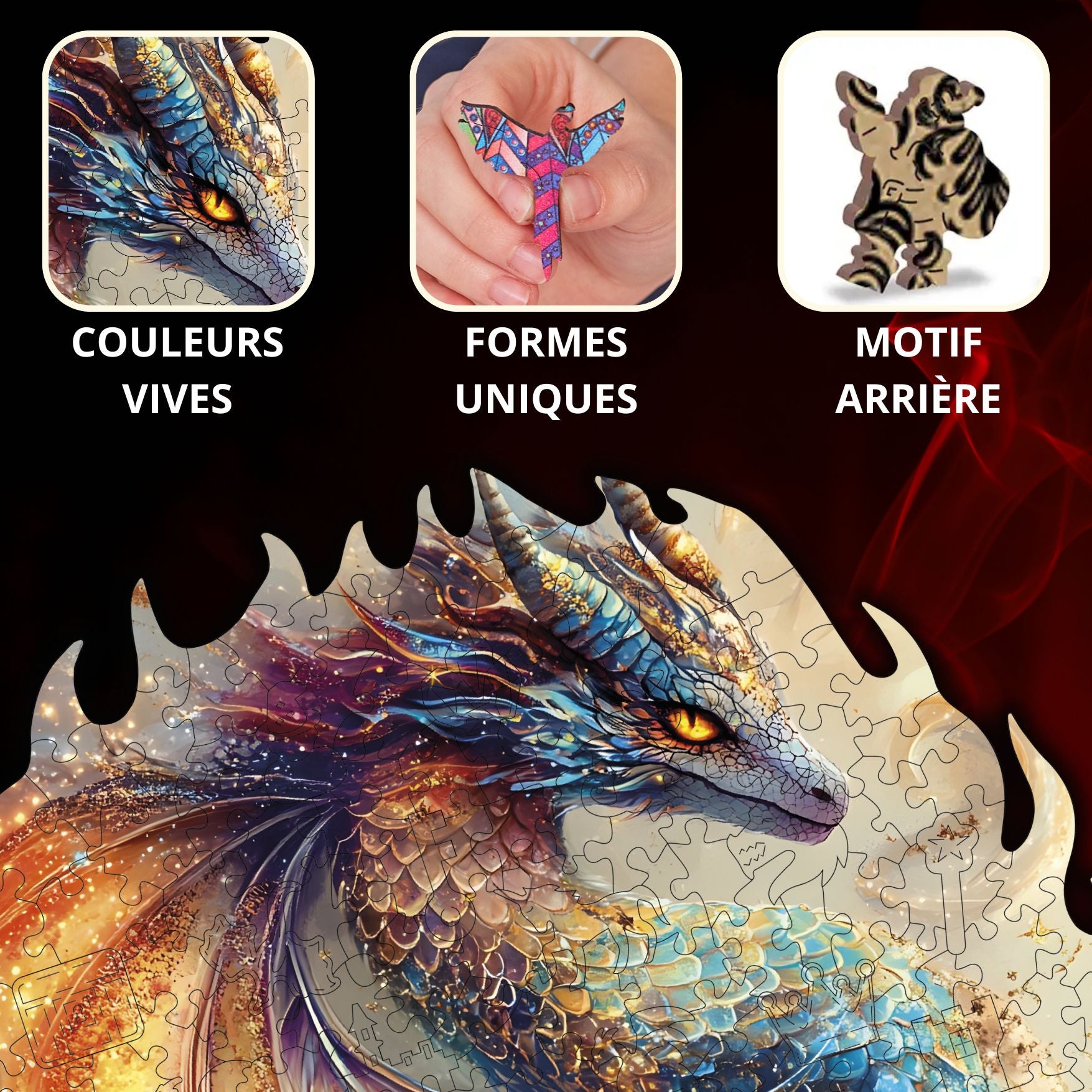 Dragon céleste  Puzzle en bois