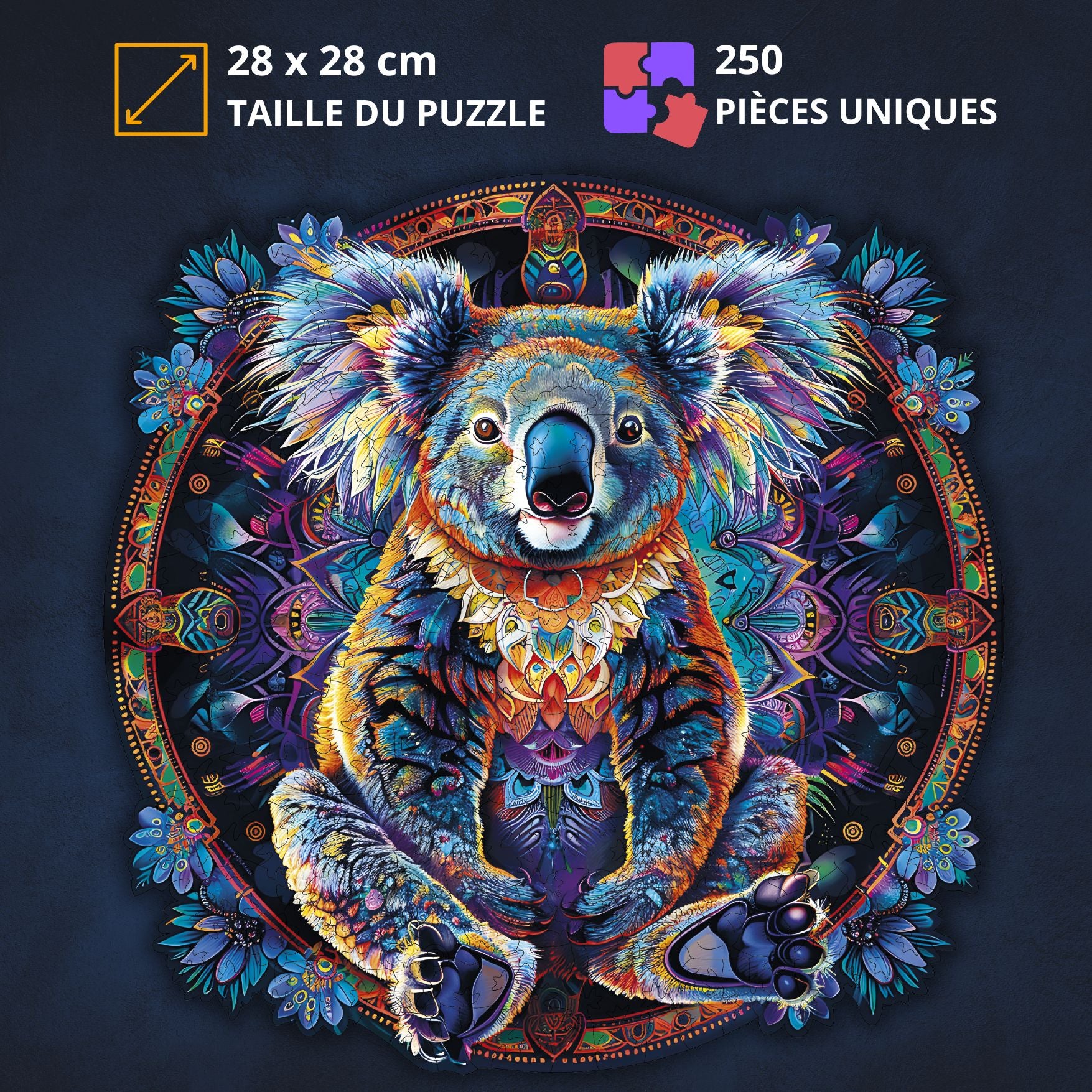 Koala mandala  Puzzle en bois