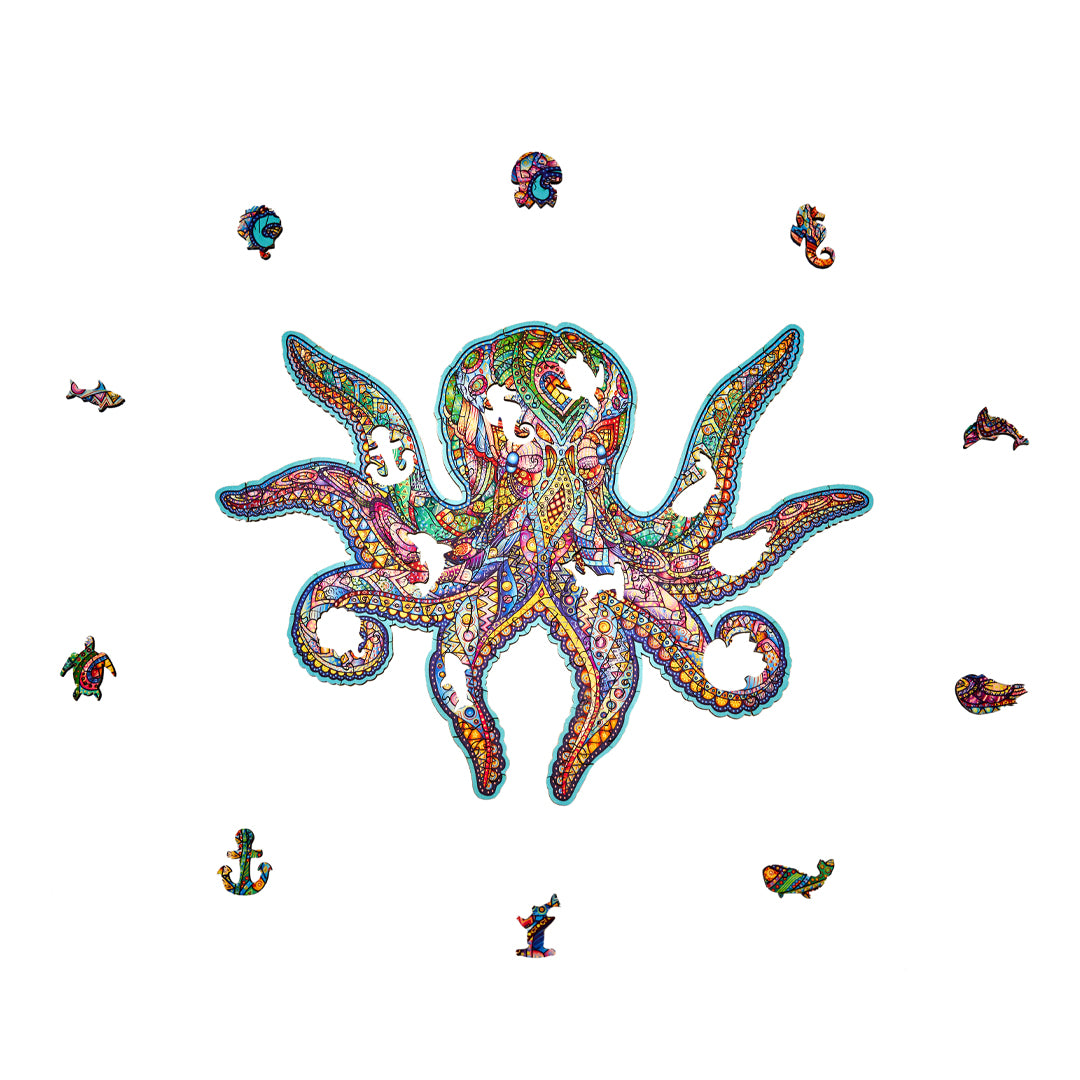 The Invisible Octopus Wooden Puzzle