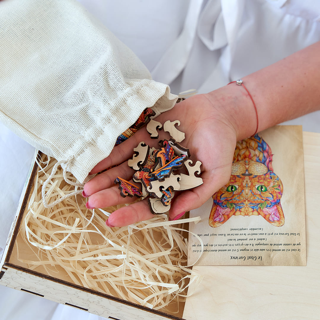 The Curious Cat Wooden Puzzle