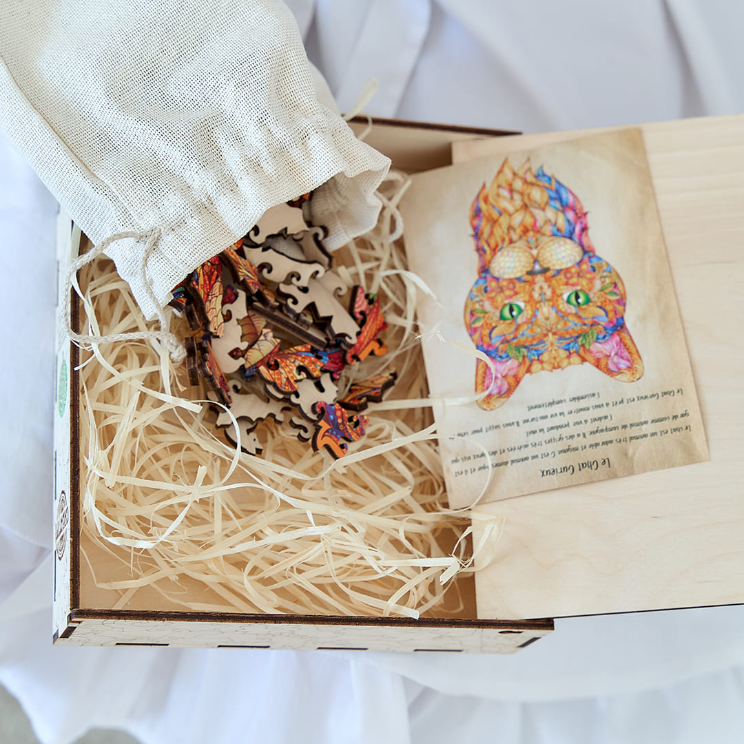 The Curious Cat Wooden Puzzle