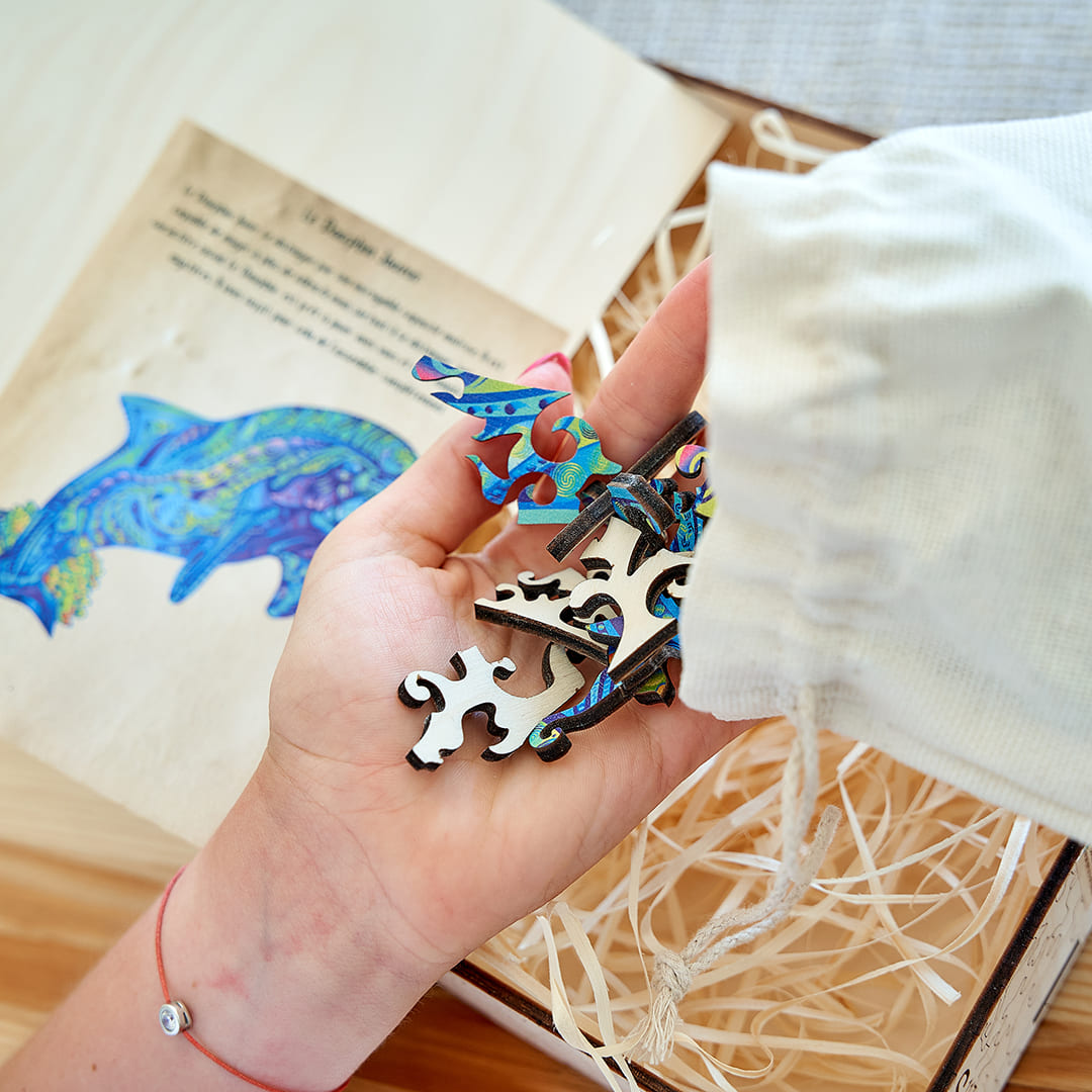 Playful Dolphin Wooden Puzzle