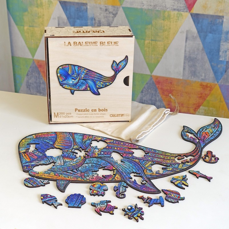 Blue Whale Wooden Puzzle