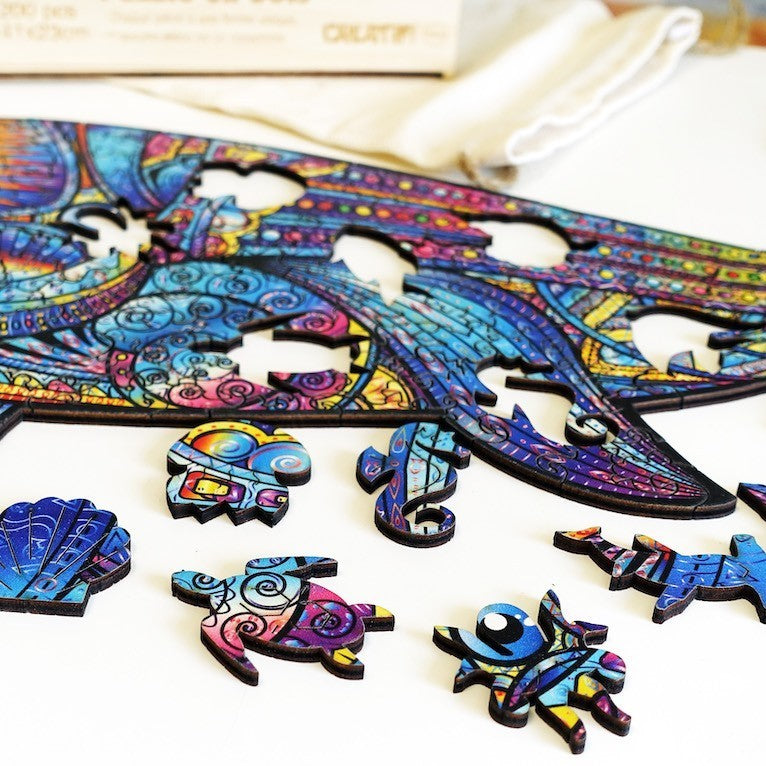Blue Whale Wooden Puzzle