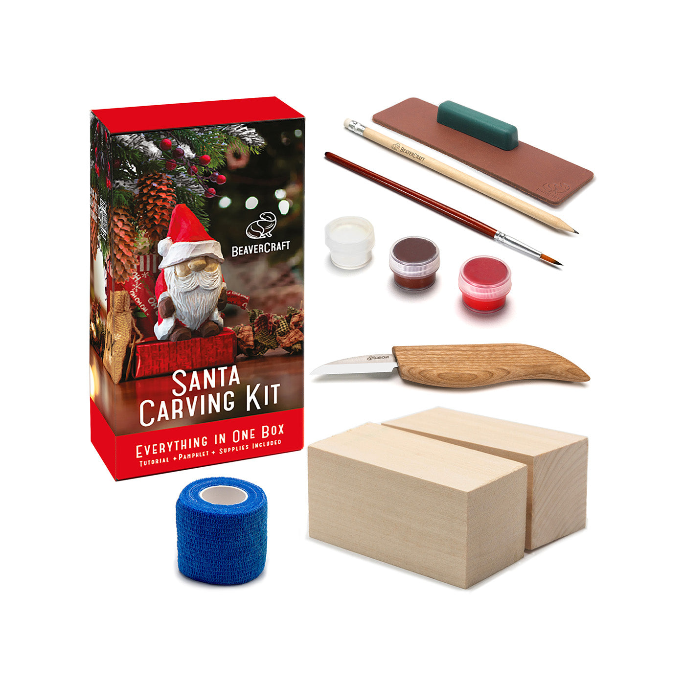 Santa Wood Carving Kit for Beginners