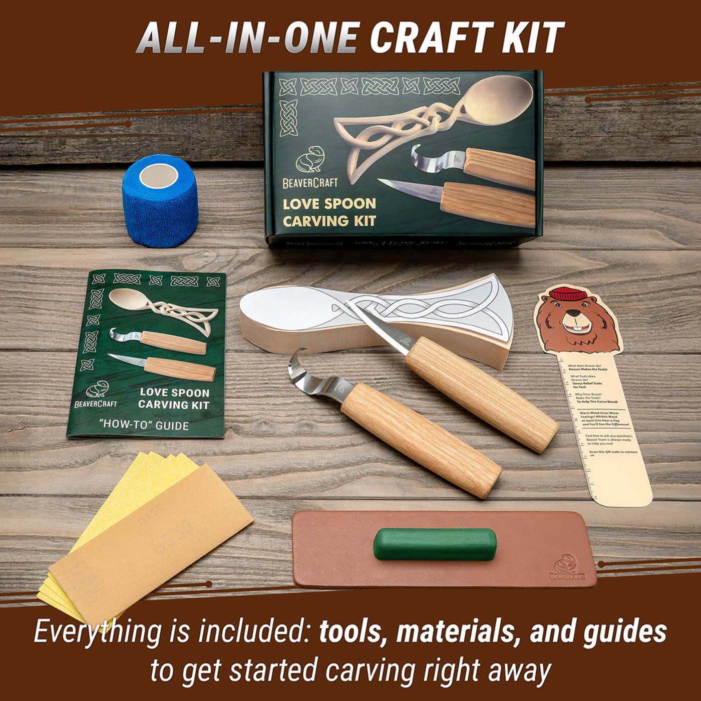 Love Spoon Wood Carving Kit for Beginners
