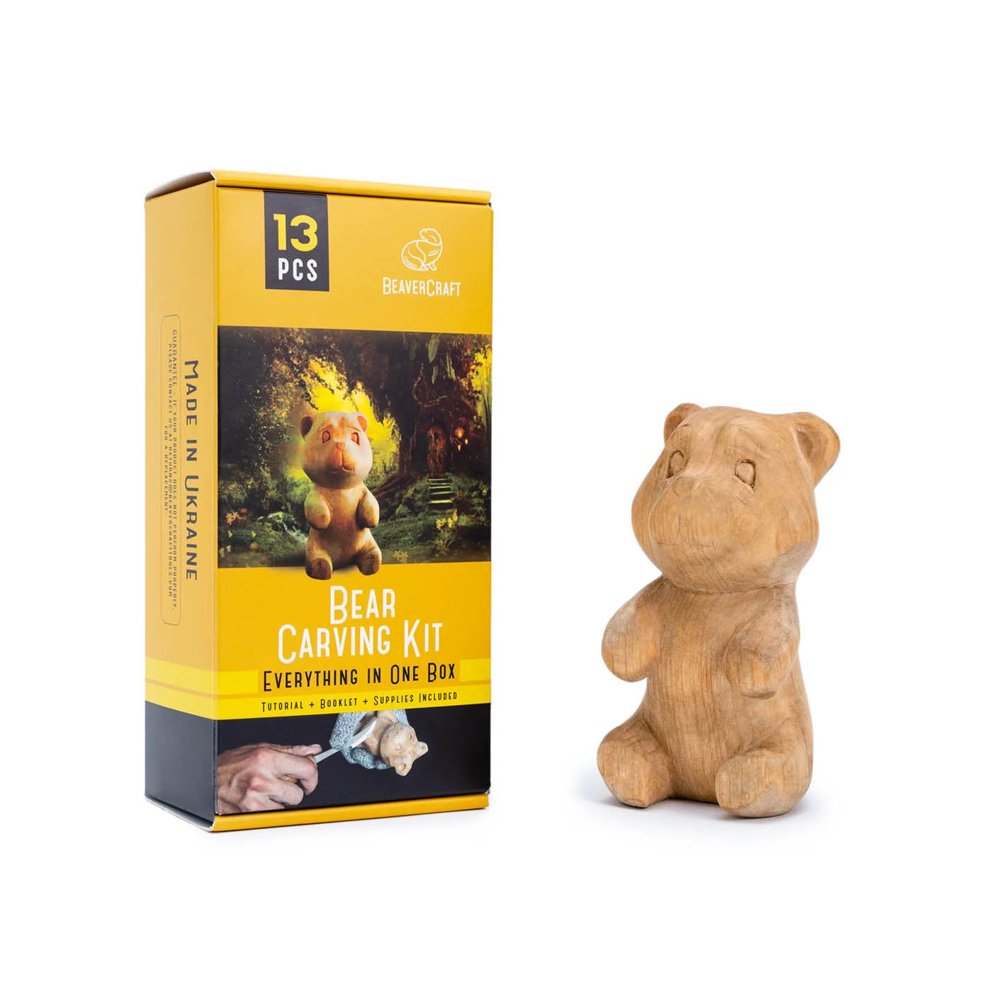 Bear Wood Carving Kit for Beginners