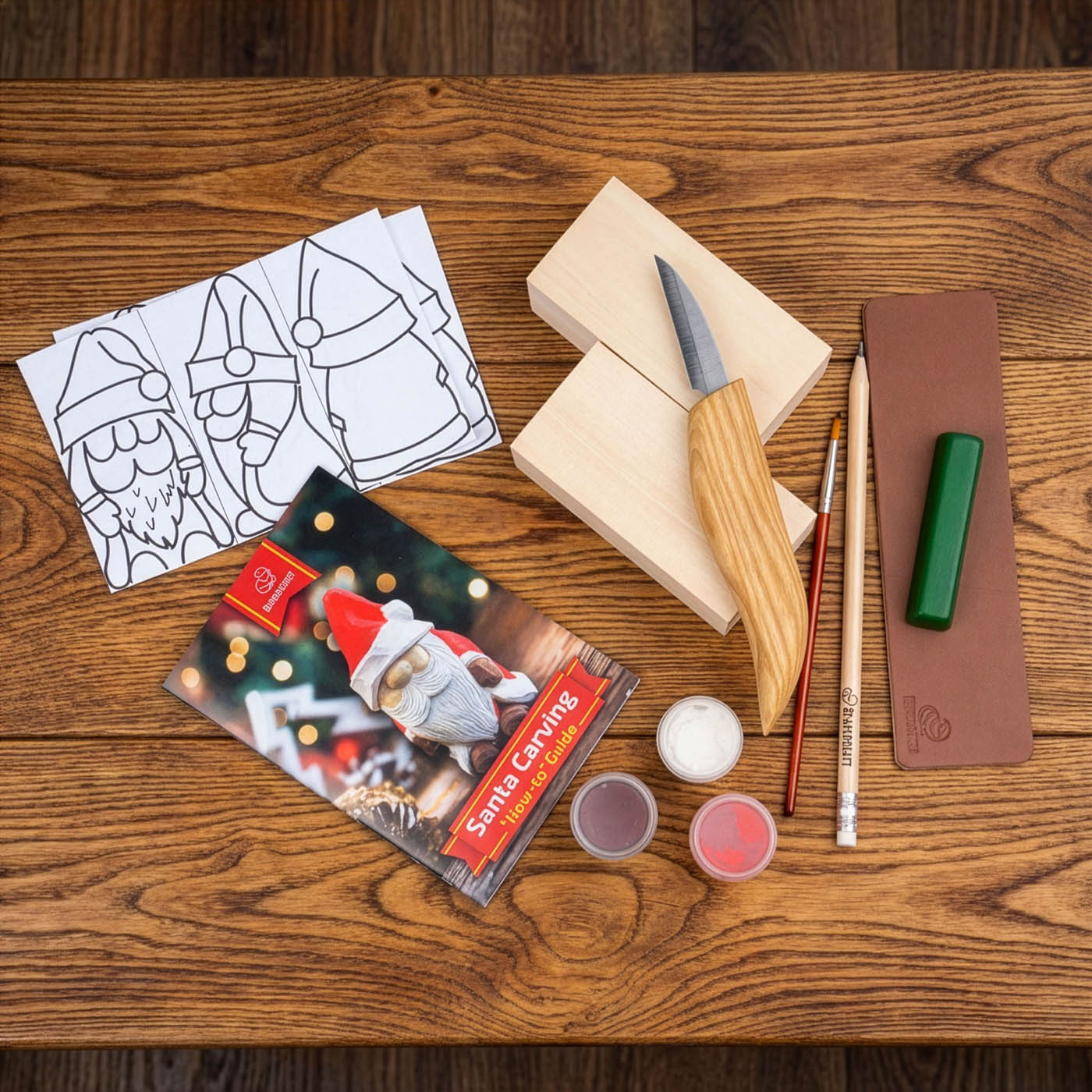 Santa Wood Carving Kit for Beginners