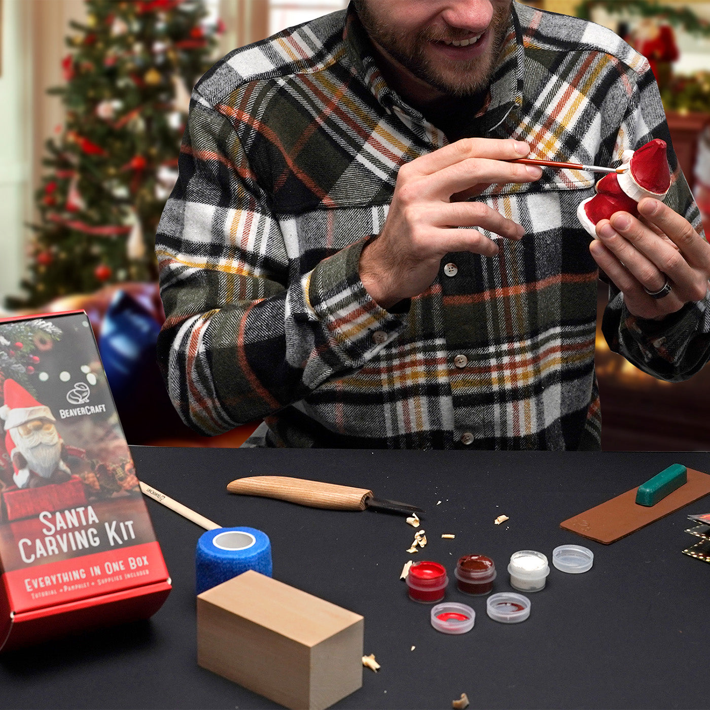 Santa Wood Carving Kit for Beginners