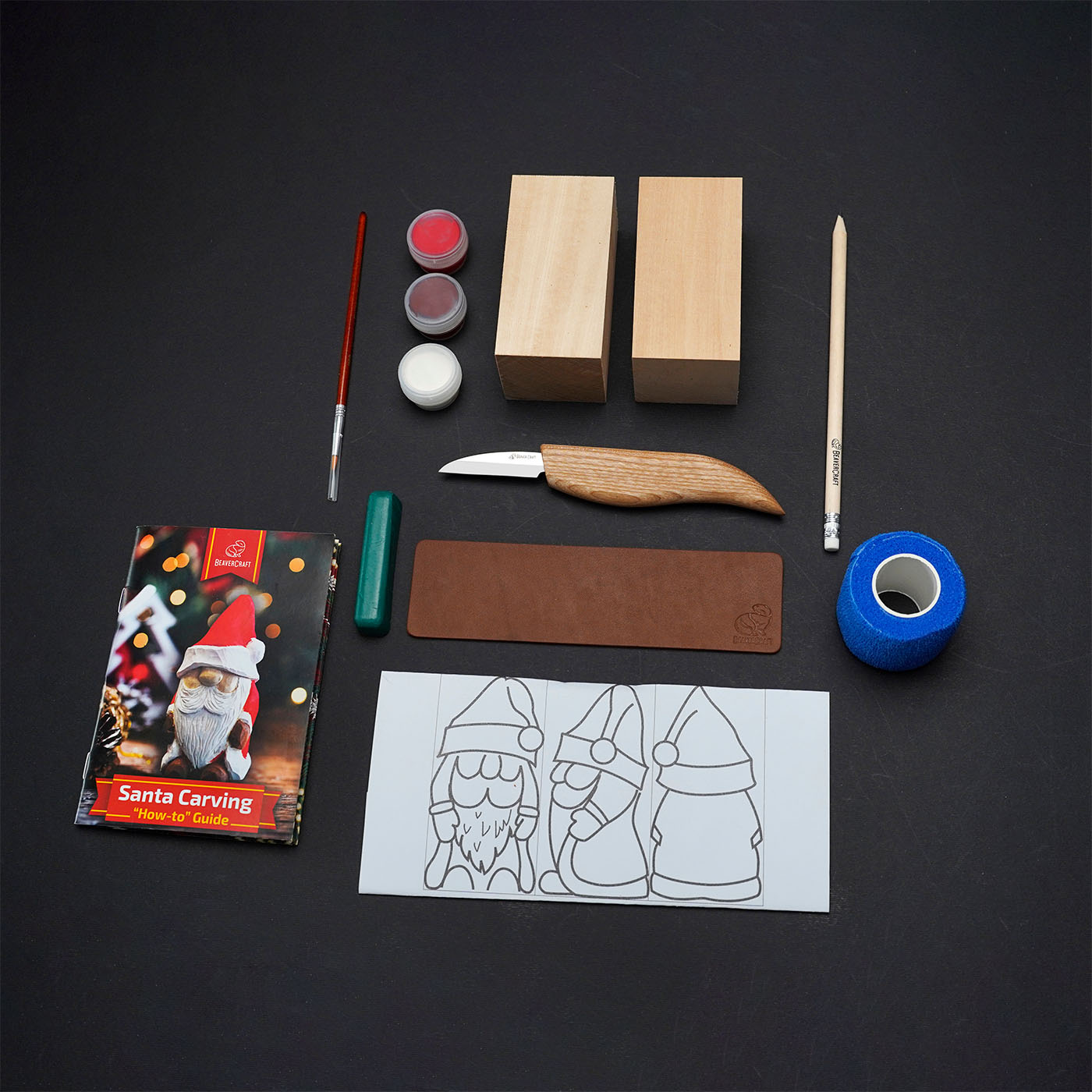 Santa Wood Carving Kit for Beginners
