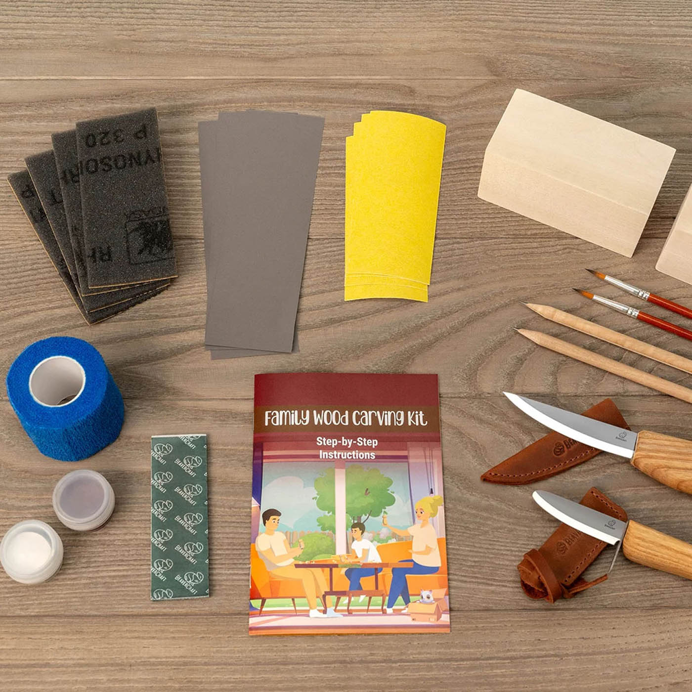 Mushrooms Wood Carving Kit for Beginners