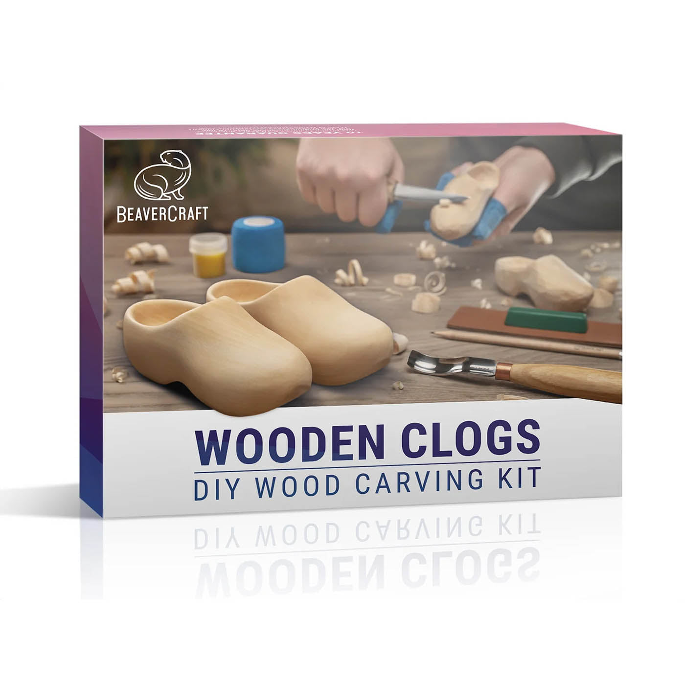 Clogs Wood Carving Kit for Beginners