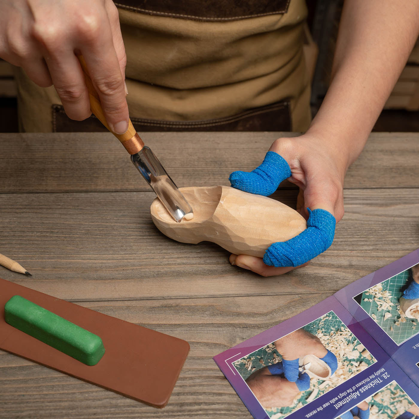 Clogs Wood Carving Kit for Beginners