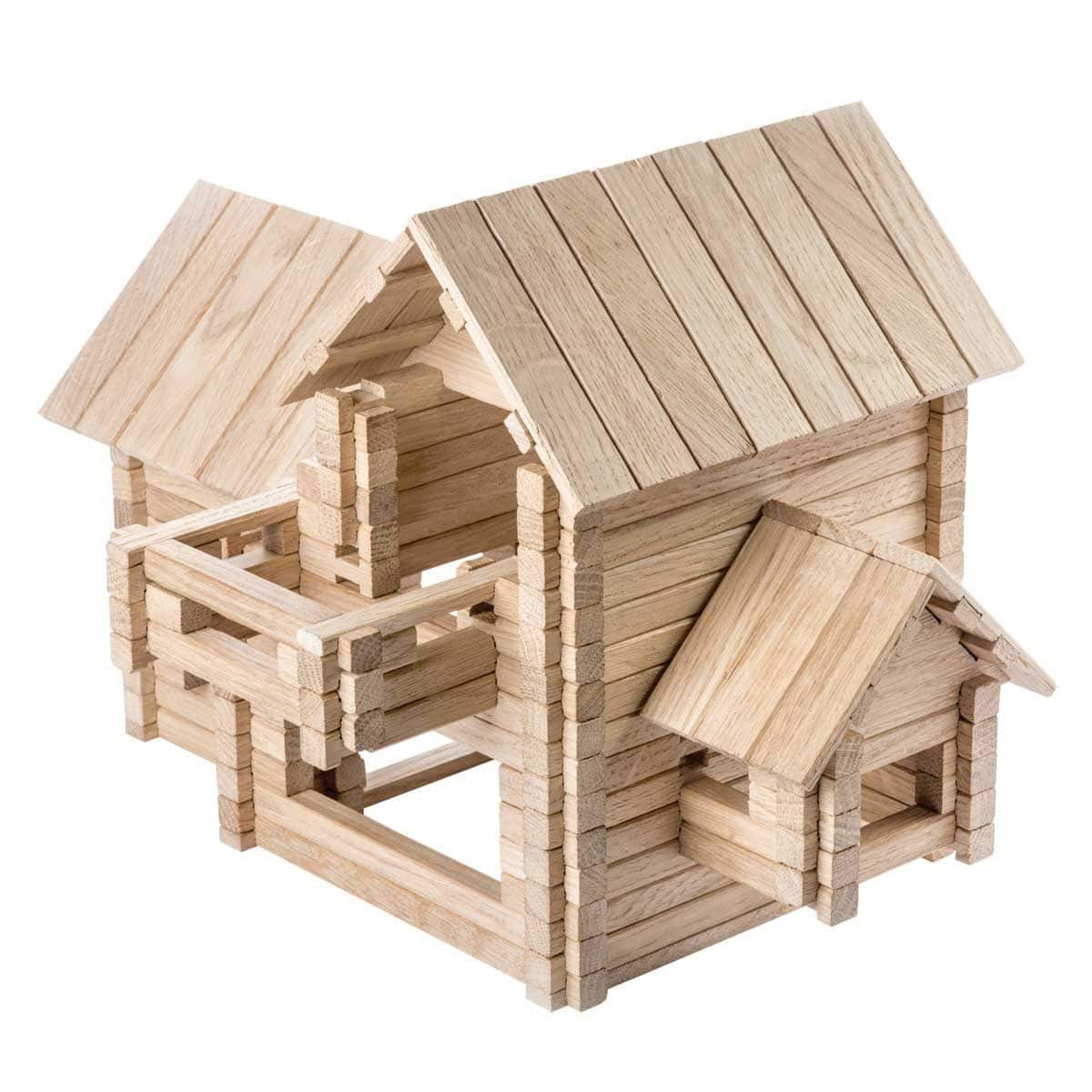 Cottage Wooden Construction Set, 206 pieces