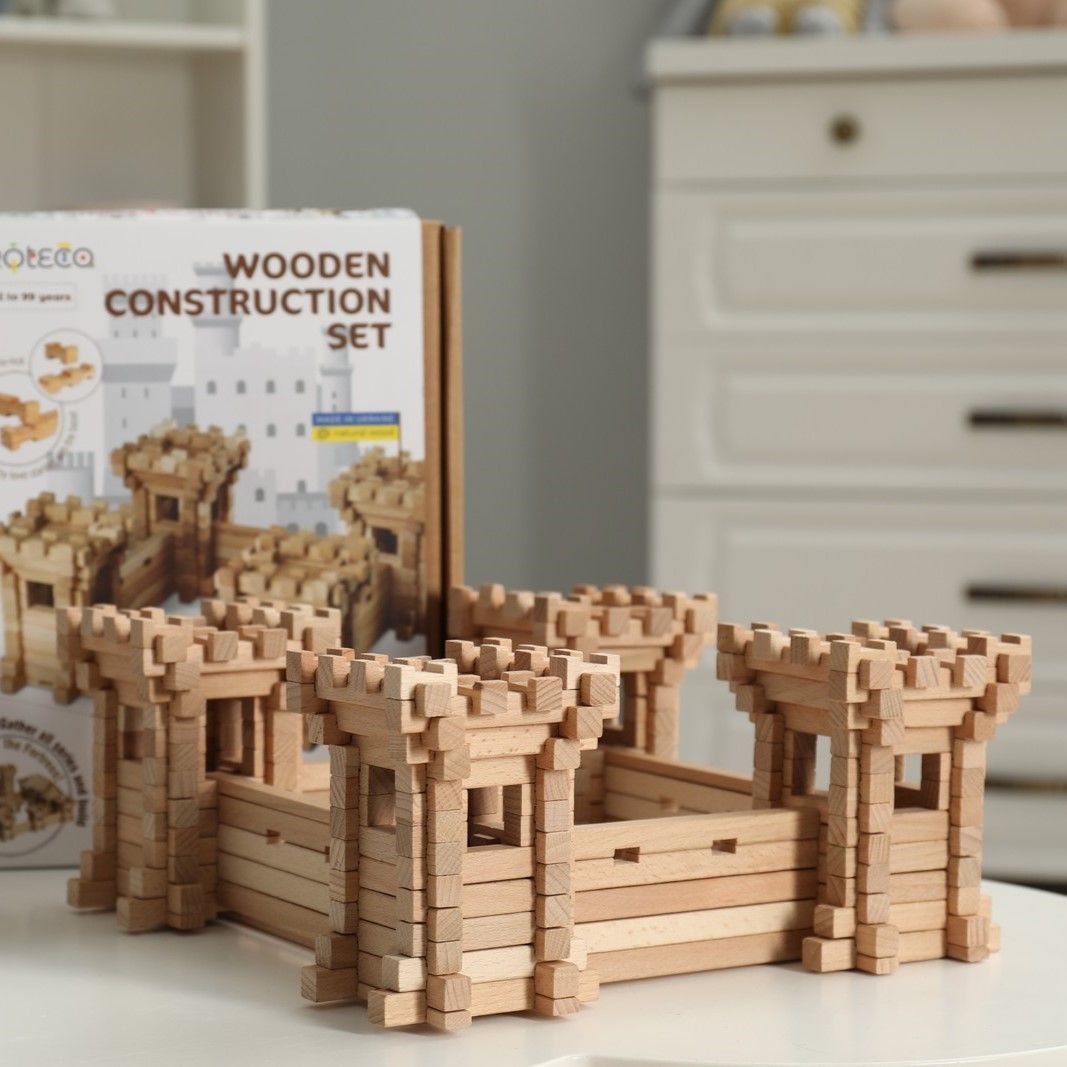 Jeu de construction en bois Fortification 282 pièces