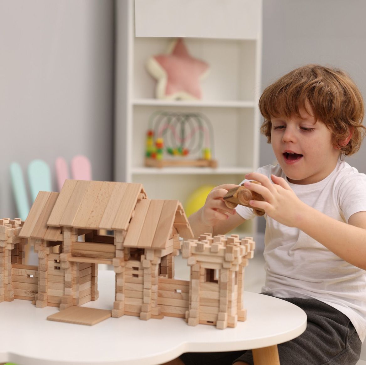 Jeu de construction en bois GateWay 296 pièces