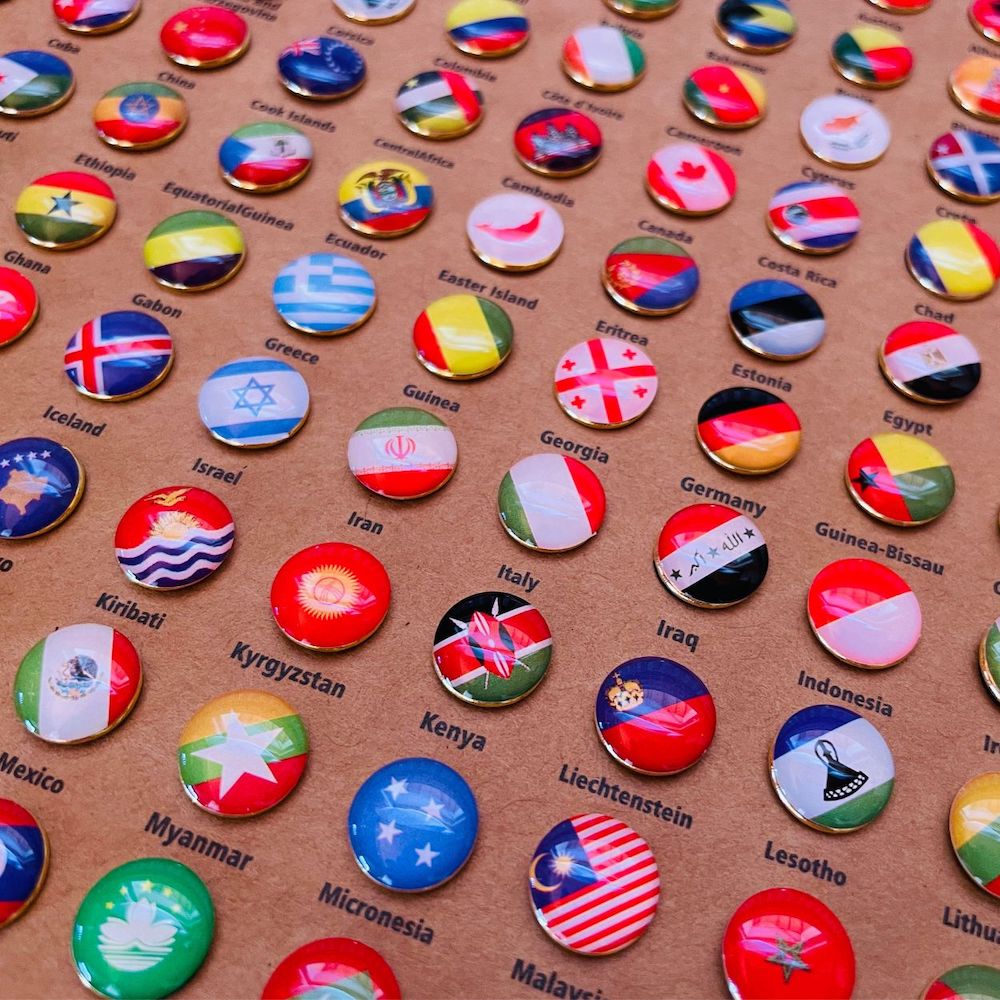 291 national flag pins