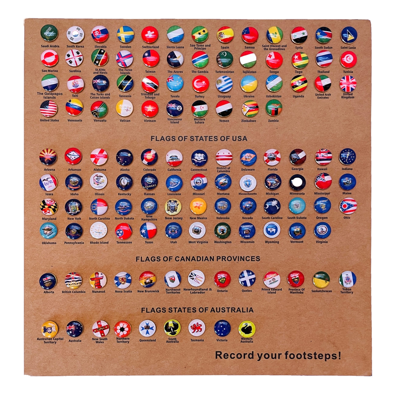 291 national flag pins