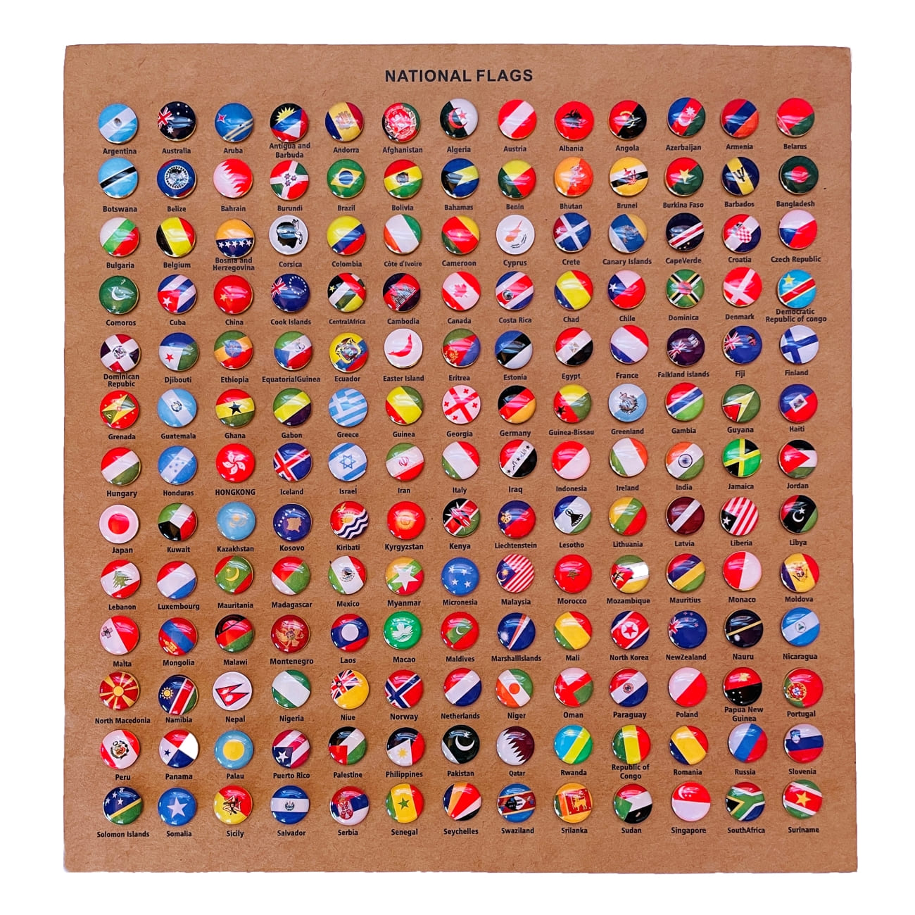 291 national flag pins